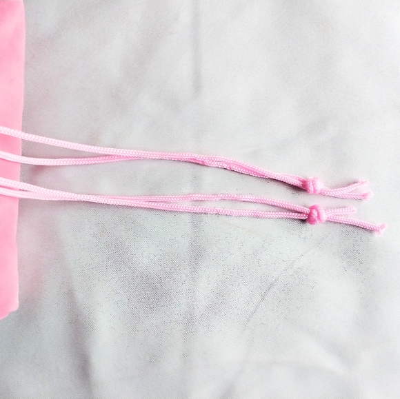 Draw string Rose Pink Charm Cosmetics Makeup Travel Bag - Picture 6 of 9